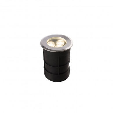 PICCO LED L drive-over luminaire, silver, diameter 7.5 cm, 9104