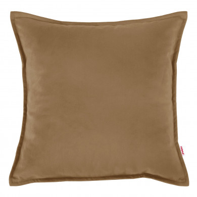 Beige cushion square velvet