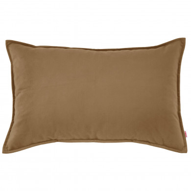 Beige cushion rectangular velvet