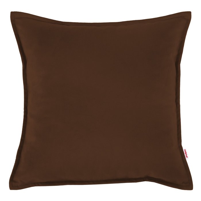 Brown cushion square velvet