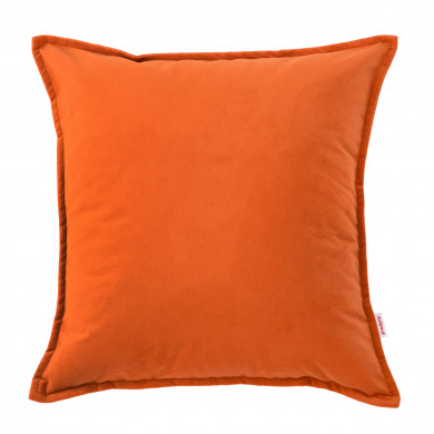 Orange cushion square velvet