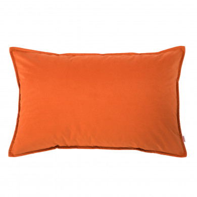 Orange cushion rectangular velvet