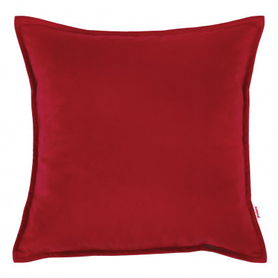 Red cushion square velvet