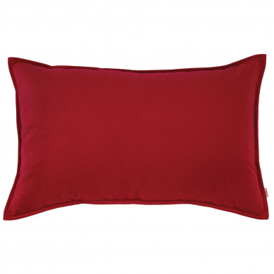 Red cushion rectangular velvet