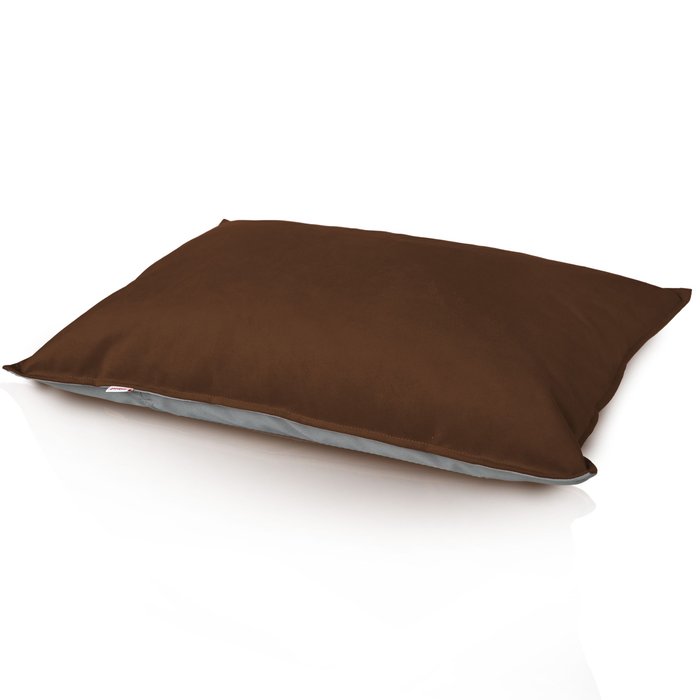 Brown dog cushions velvet