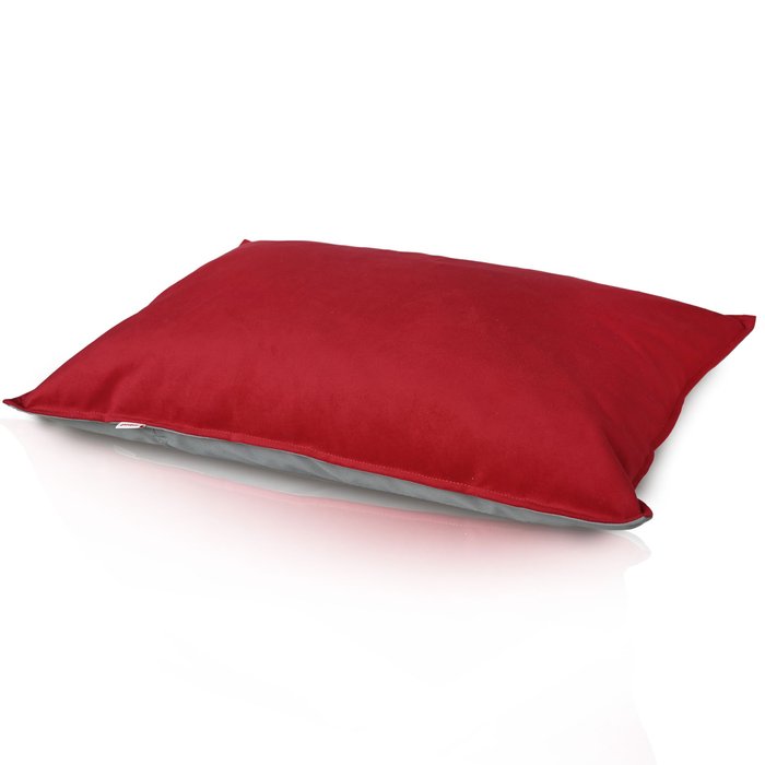 Red dog bed cushions velvet