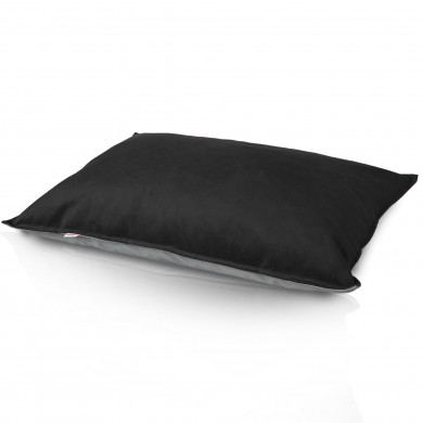 Black dog cushions velvet