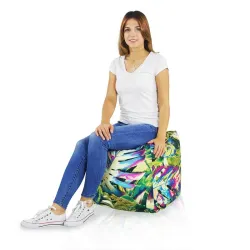 Square Cube Ottoman - Premium Printed Fabric – view 12