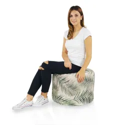 Round Cylinder Pouffe - Premium Printed Fabric – view 33
