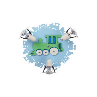 TRAIN III 3xE14 R50 wall lamp/ceiling lamp | blue/green 4064