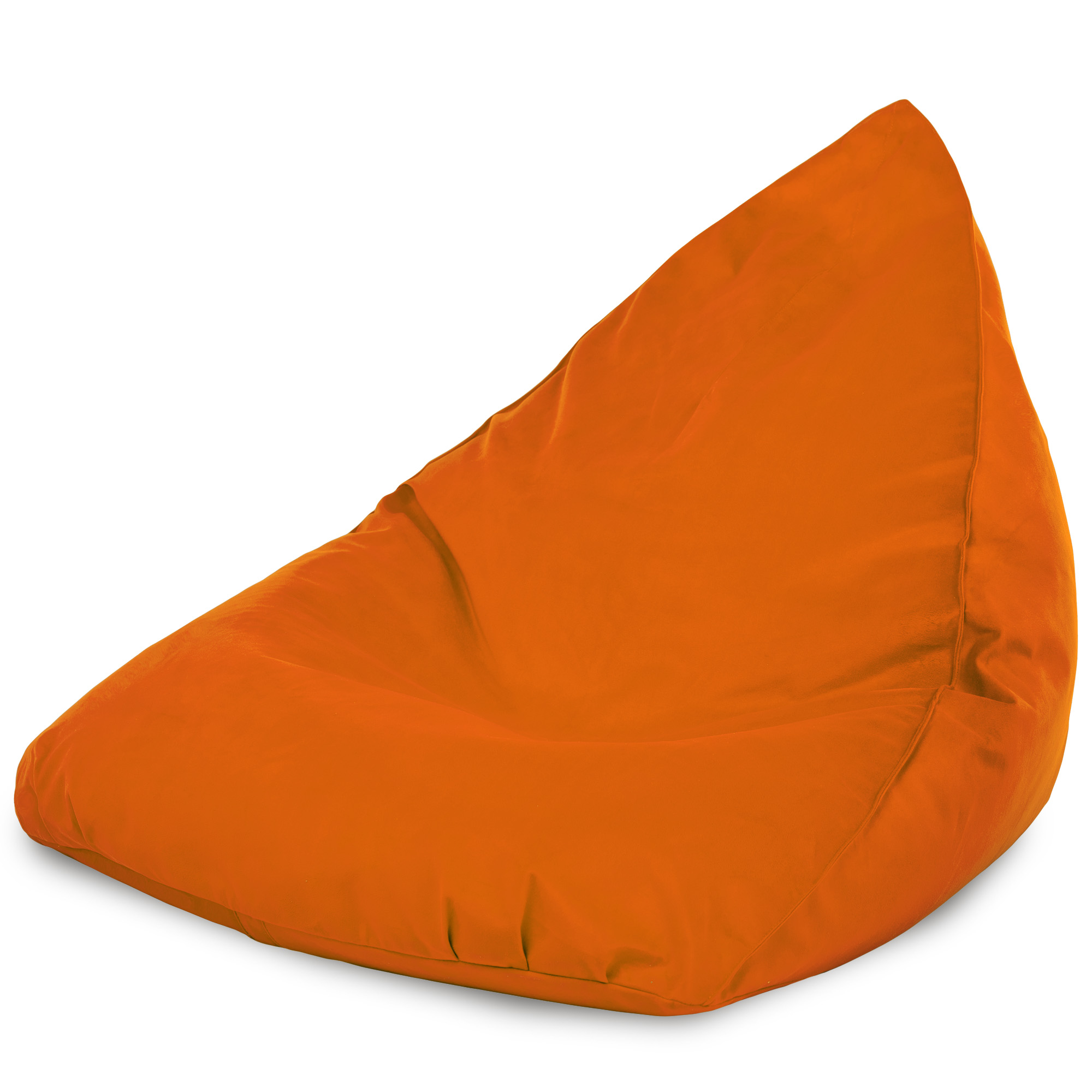 orange velvet bean bag