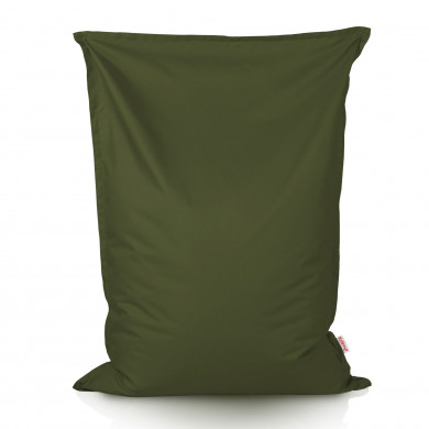 Dark green bean bag giant pillow outdoor