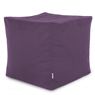 Purple pouf square velvet