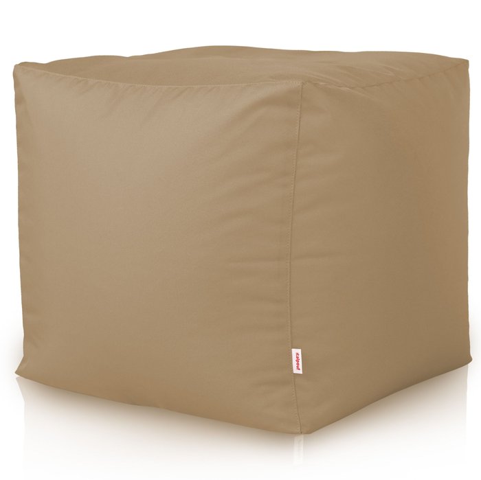 Beige pouf square outdoor