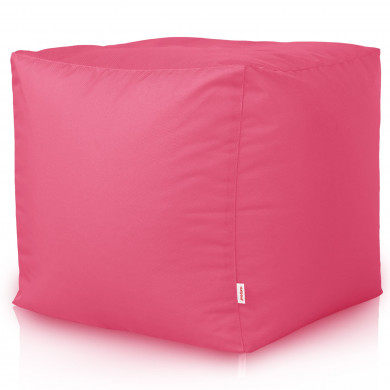 Pink pouf square outdoor