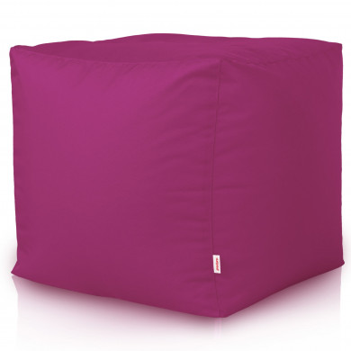 Fuchsia pouf square outdoor
