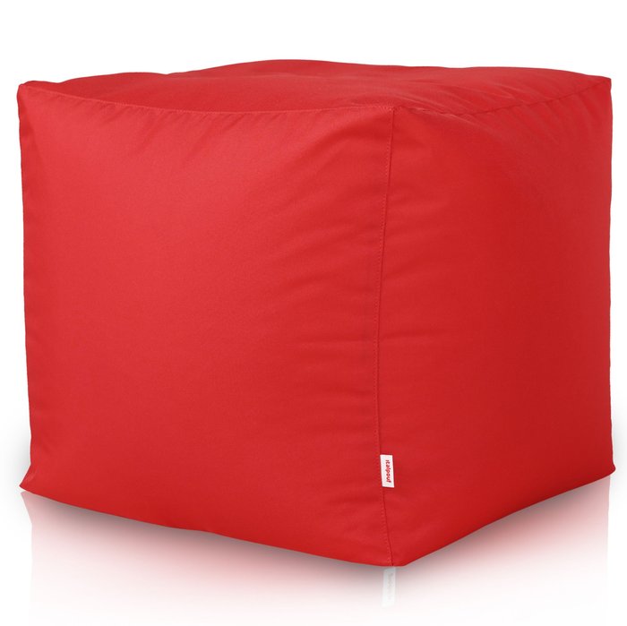 Red pouf square outdoor