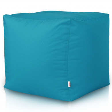 Blue pouf square outdoor