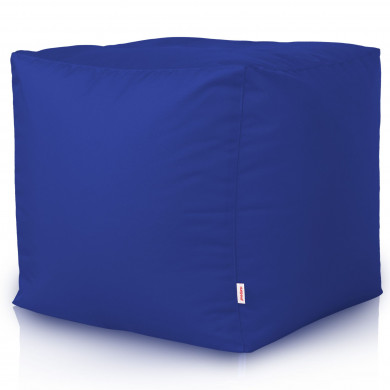 Dark blue pouf square outdoor