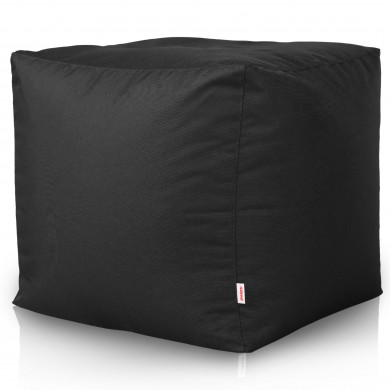 Black pouf square outdoor
