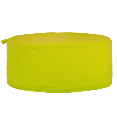 Lime pouf round pu leather