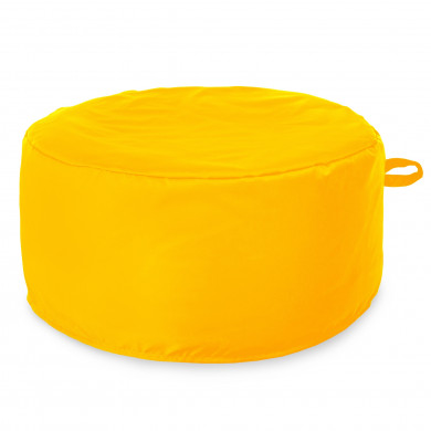 Yellow pouf round outdoor