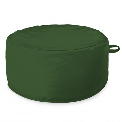 Dark green pouf round outdoor