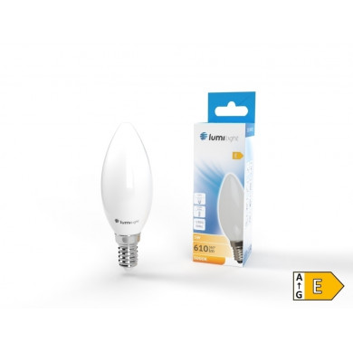 C35 E14 LED bulb 5W 360° MILK 610lm warm