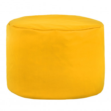 Yellow pouf roller pu leather