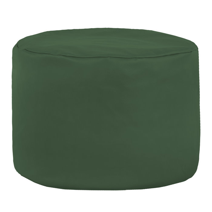 Dark green pouf roller pu leather