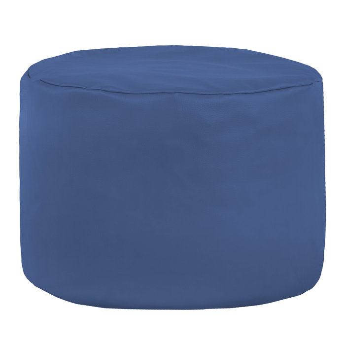 Blue pouf roller pu leather