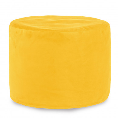 Yellow pouf roller velvet