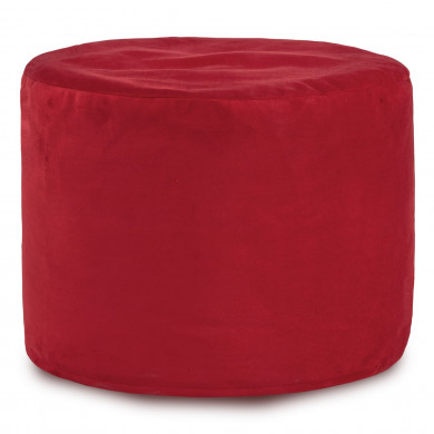Red pouf roller velvet