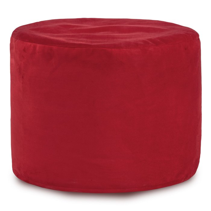 Red pouf roller velvet