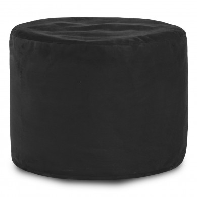 Black pouf roller velvet
