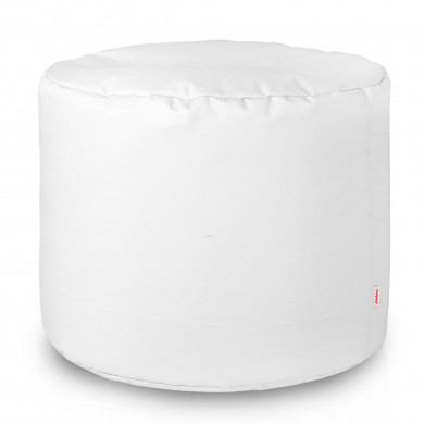 White pouf roller outdoor