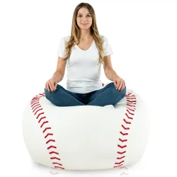 Baseball bean bag for kids' playroom or sports-themed decor