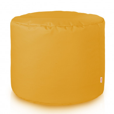 Yellow pouf roller outdoor