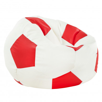 Red football bean bag pu leather