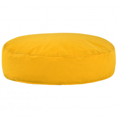 Yellow round pillow pu leather