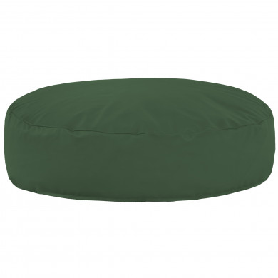 Dark green round pillow pu leather