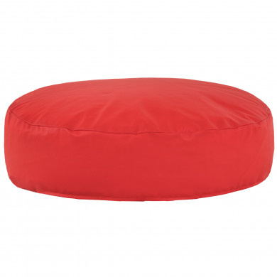 Red round pillow pu leather