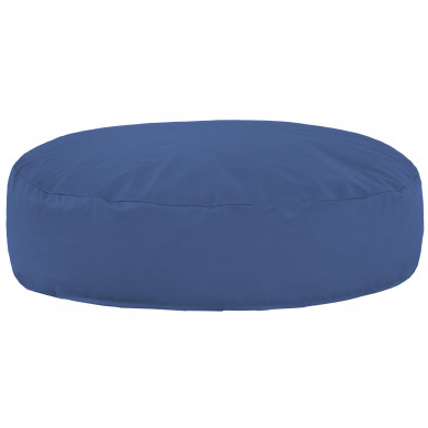 Blue round pillow pu leather