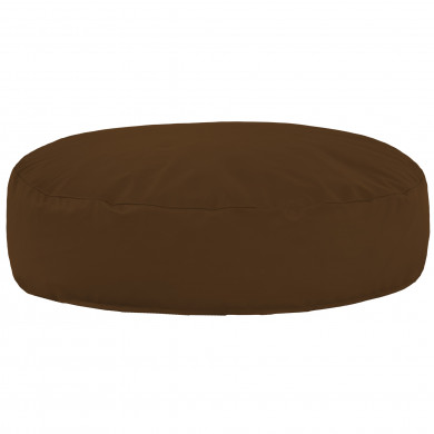 Brown round pillow pu leather