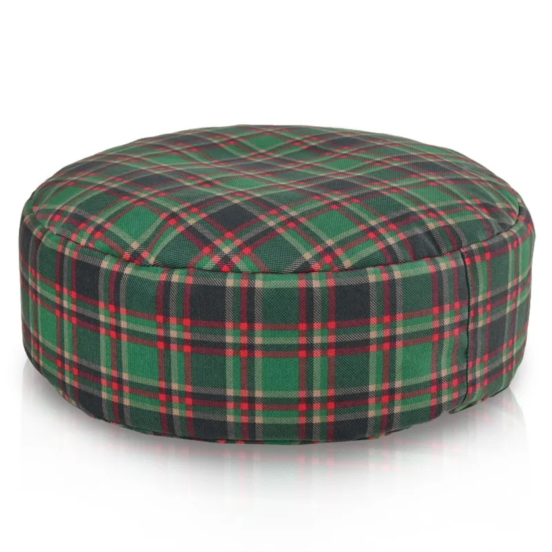 Round Footstool Pouffe - Premium Printed Fabric