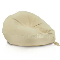 Giant Adult Bean Bag Chair XXL - Premium Natural Cotton - Undyed, Eco-friendly – view 2
