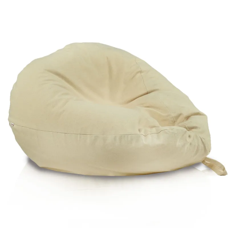 Giant Adult Bean Bag Chair XXL - Premium Natural Cotton - Undyed, Eco-friendly – view 2