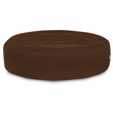 Brown round pillow velvet