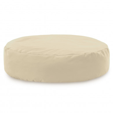 Creamy round pillow outdoor