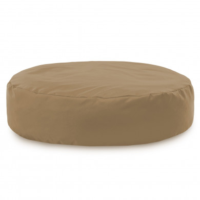 Beige round pillow outdoor